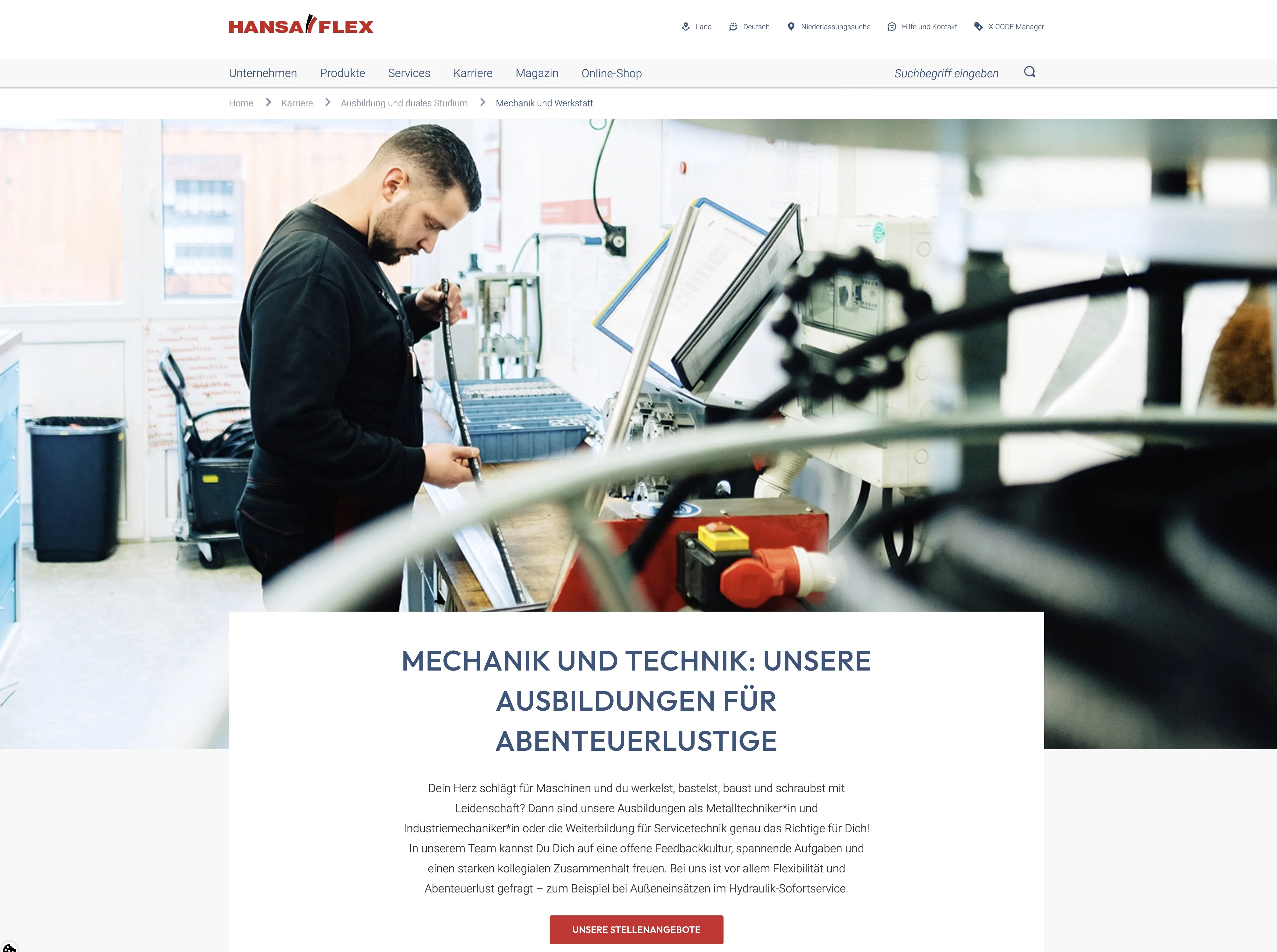 Corporate Fotografie für responsive Website - Hansa-Flex AG — Corporate Fotografie Jonas Ginter Bremen